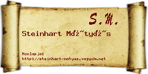 Steinhart Mátyás névjegykártya